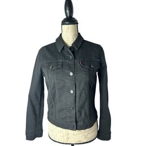 Levi's Women's Original Trucker Jacket Black Small Streetwear